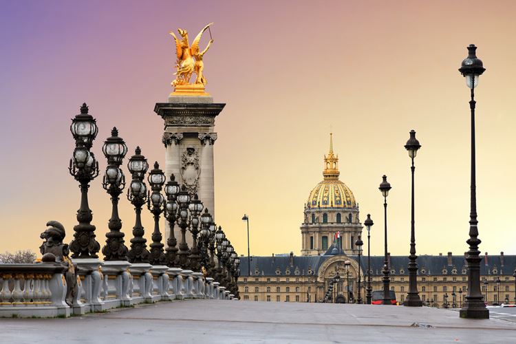 Poznávací zájezd do Paříže - zlatý Alexandrův most, nejkrásnější most Paříže